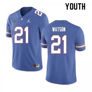 Youth Florida Gators #21 Desmond Watson NCAA Nike Royal Authentic Stitched College Football Jersey BAZ6762YR